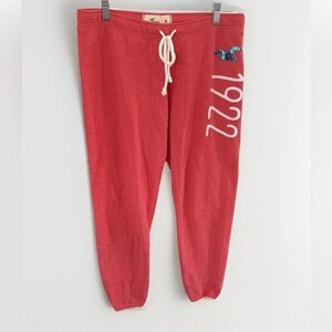 Red Joggers with Logo and 1922 Print